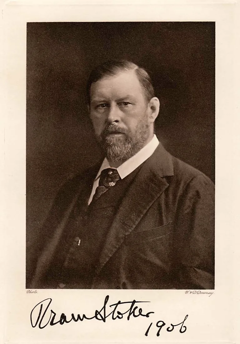 Signed portrait of Bram Stoker, 1906